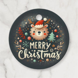 Favorittaggar för god jul Raindeer Gåvor Etiketter