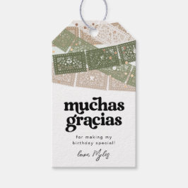 Favorittaggar för grönt Fiesta Birthday Presentetikett