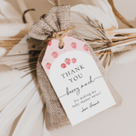 Favorittaggar för jordgubbsbabyskor | Jordgubbar Presentetikett