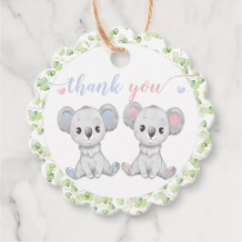 Favorittaggar för Koala Gender Reveal Party Gåvor Etiketter