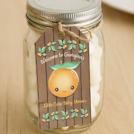 Favorittaggar för Little Cutie Baby Shower Presentetikett