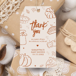 Favorittaggar för Little Cutie Paj-blomman för bab Presentetikett