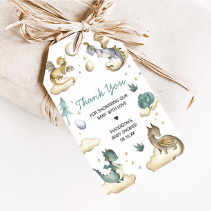Favorittaggar för Little Dragon Baby Shower Presentetikett