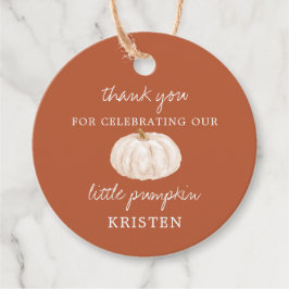 Favorittaggar för Little Pumpkin Earthy Fall Baby  Gåvor Etiketter