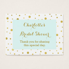 Favorittaggar för Möhippan Blå Guld-konfetti Visitkort