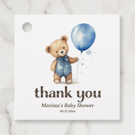 Favorittaggar för nalle Boy Shower Gåvor Etiketter