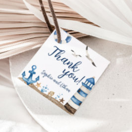 Favorittaggar för Nautical Tack Baby Shower Gåvor Etiketter