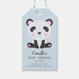 Favorittaggar för Panda Theme Baby Shower-Tack Presentetikett