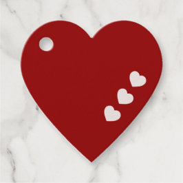 Favorittaggar för Red Rosa Heart-form Gåvor Etiketter