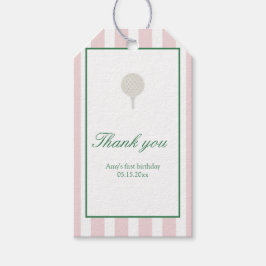 Favorittaggar för rosa Golfrektangel Presentetikett