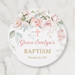 Favorittaggar för rosa ros Foliage Kor Gåvor Etiketter