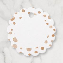 Favorittaggar för Rust-konfetti vattenfärgpunkter Gåvor Etiketter