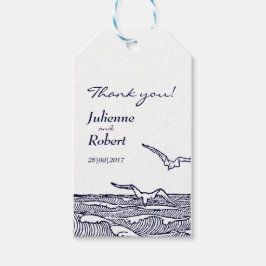 Favorittaggar för Rustic Beach Wedding-Tack Presentetikett