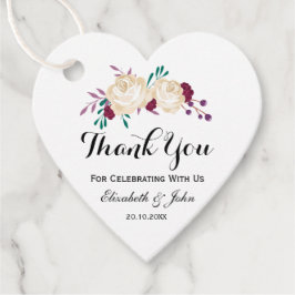Favorittaggar för Rustic Blommigt Bröllop Tack Gåvor Etiketter