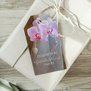 Favorittaggar för Rustic Orchid Elegance-Landsbygg Presentetikett