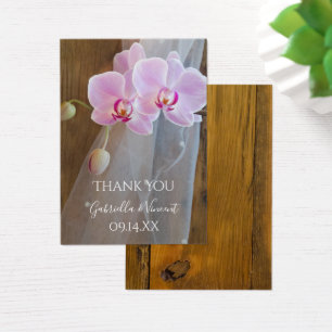 Favorittaggar för Rustic Orchid Elegance-Landsbygg Visitkort