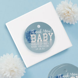 Favorittaggar för tack Blue Boy Shower Gåvor Etiketter