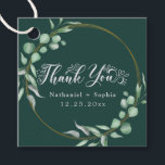Favorittaggar för Tack i Guld Gåvor Etiketter<br><div class="desc">De här Tack-favoritmärkena i Guld Grey Watercolor är idealiska för ett boho-inspirerat firande. Med rik,  moody grönt,  vattenfärgsfärgad löv och eukalyptus blandar designen rustik elegans med en modern trädryck. ☼ Anpassa dessa märkre med namn och datum. Ändra ordalydelsen till kostym under alla omständigheter.</div>