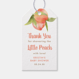 Favorittaggar för Tacken Little Peach Baby Shower Presentetikett