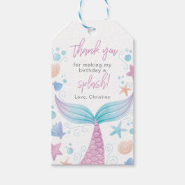 Favorittaggar för Tacken sjöjungfru Födelsedagsfes Presentetikett