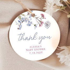 Favorittaggar för Violet Vintage Wildblomma Baby S Gåvor Etiketter