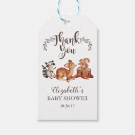 Favorittaggar för Woodland Baby Shower Presentetikett