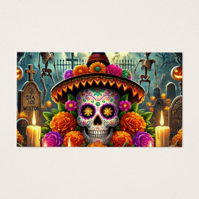 Favorittaggar Halloween-basketbollsdag Visitkort (Framsidan)