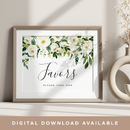 Favorittecken för Alabaster Blommigt-bröllop Poster
