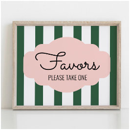 Favorittecken för Beverly Backe Rosa+Grönt Party Poster