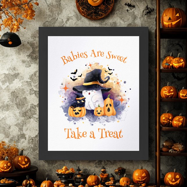 Favorittecken för Cute Halloween Little Boo Baby S Poster (Skapare uppladdad)