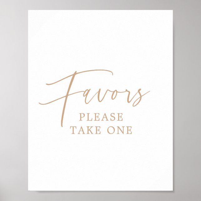 Favorittecken för elegant Guld-kalligrafi Poster (Framsidan)