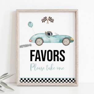 Favorittecken för Födelsedagsfest för blå Tävling- Poster