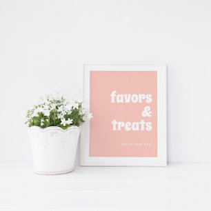 Favorittecken för Groovy Baby Hippie Retro Baby Sh Poster