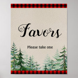 Favorittecken för Lumberjack-vattenfärg Poster