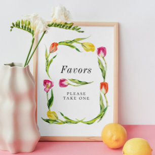 Favorittecken för Möhippan elegant Vår Tulip Poster
