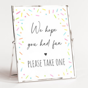 Favorittecken för Rainbow Baby Sprinkle Party Poster