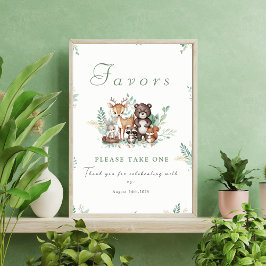 Favorittecken för skogskompisens första födelsedag poster