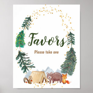 Favorittecken för vattenfärg Lycklig Camper 1:a fö Poster