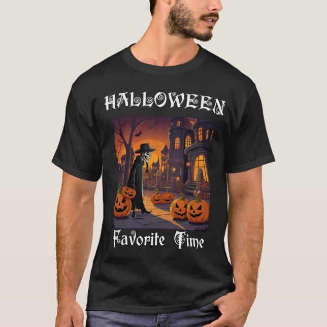 favorittid för halloween t shirt (Framsida)