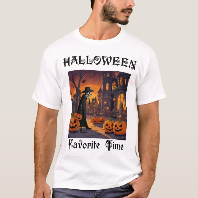 favorittid för halloween t shirt (Framsida)