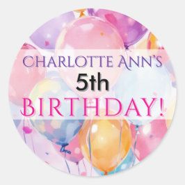 Favoritvaror för Barns födelsedag Party Runt Klistermärke