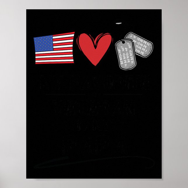 Favoritveteran är min pappa faderns veterans dag k poster (Framsidan)
