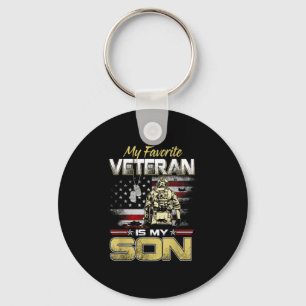 Favoritveteran är son veterans dag patriotisk män nyckelring