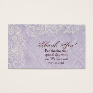 Favoritvykort - Lila Hydrangea Swirl Bröllop Visitkort