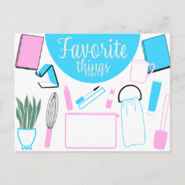 Favoritvykortsinbjudan Sak Party Meddelande Vykort