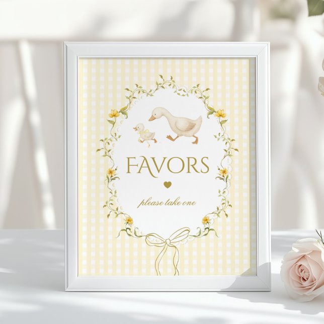Favors Silly Goose gender neutral gingham Poster (Skapare uppladdad)