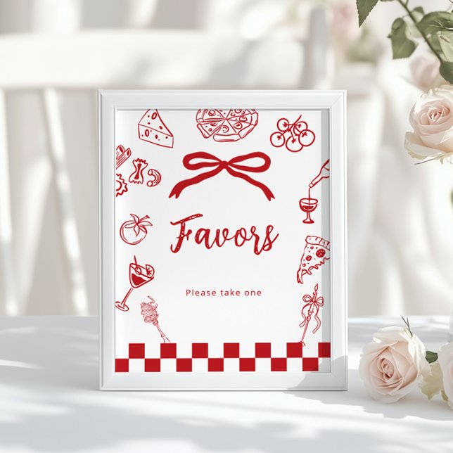 Favors That's Amore Italian theme bridal shower Poster (Skapare uppladdad)