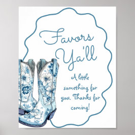 Favors'll Chinoiserie Boots Möhippa-tecken Poster