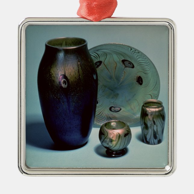 Favrile Tiffany pläterar och vaser Julgransprydnad Metall (Framsidan)