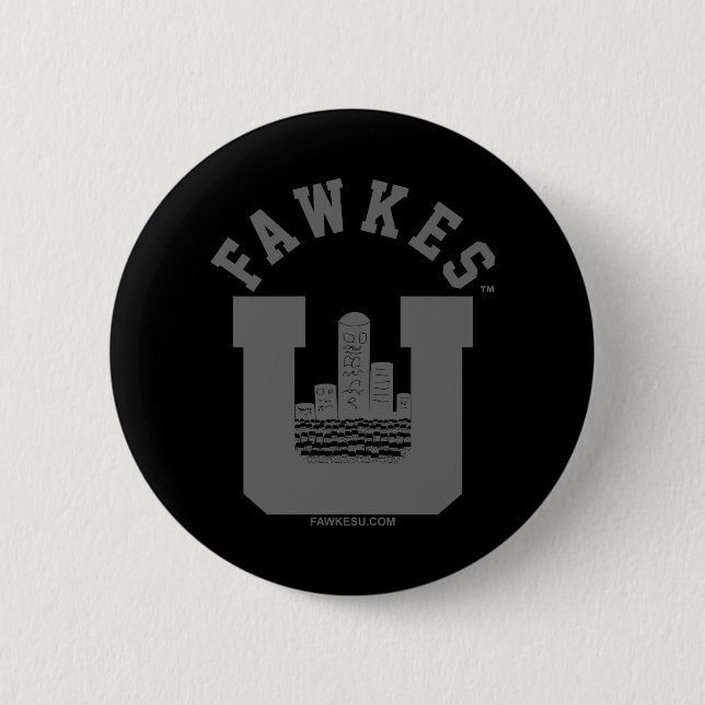 FawkesU Grått Skyline Button Knapp (Framsida)